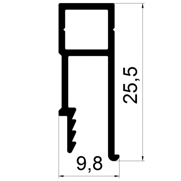 Профиль натяжного потолка П-образный ПАС-3111 2,5 м