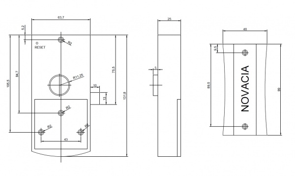 Замок меблевий електронний RFID з ID-картками 1 шт.