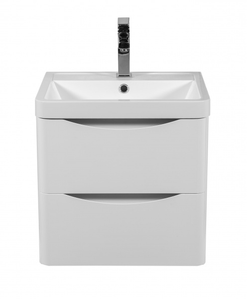 Тумба підвісна Aqua Rodos Vista білий глянець з умивальником Ваr 50 см