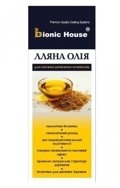 Масло для древесины Bionic House льняное шелковистый мат 1 л