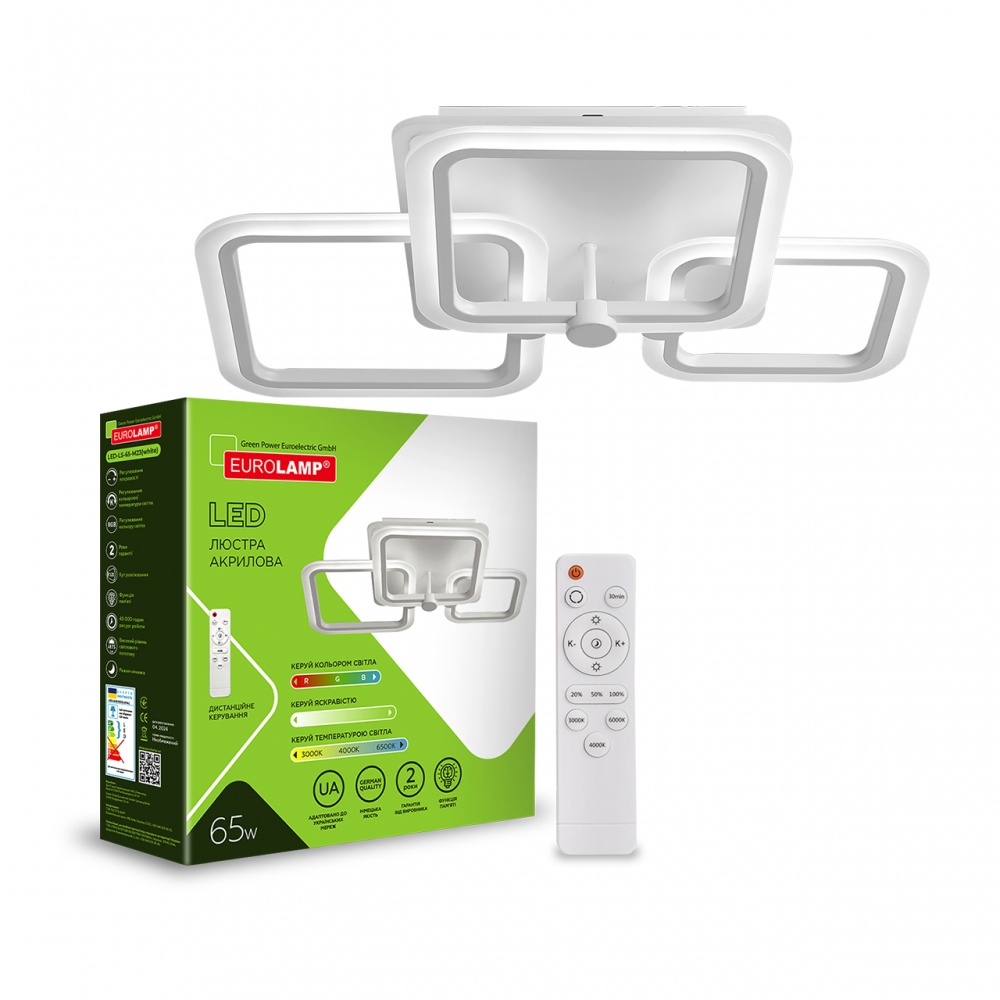 Люстра потолочная Eurolamp 65 Вт LED-модуль белый LED-LS-65-M23(white)