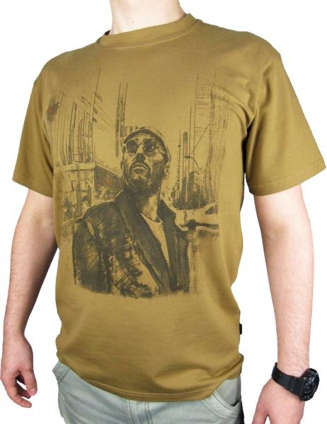 Футболка P1G с рисунком Одиночка р. M Coyote Brown 