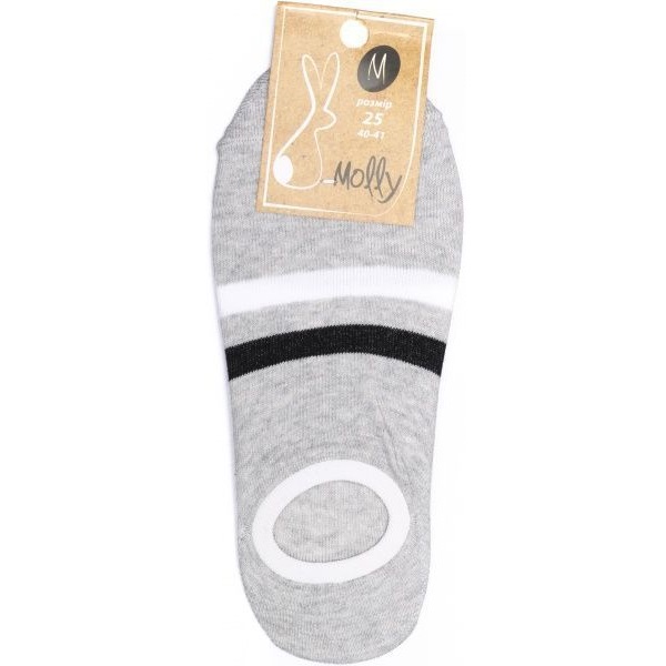 Шкарпетки чоловічі ультракороткі р. 25 сірий 