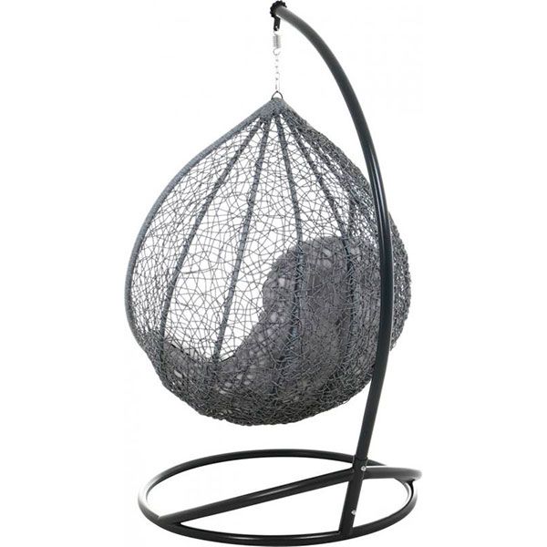 Кресло-кокон Джулия серый с подушкой