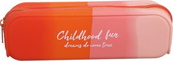 Пенал силиконовый BRPG601-6 Радостное детство оранжевый