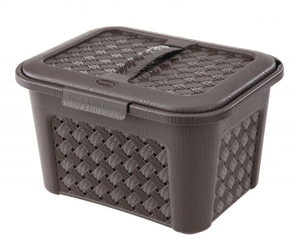 Кошик пластиковий Tontarelli 6040 TT для дрібниць венге 172x276x218 мм