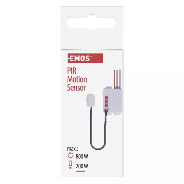 Датчик движения Emos PIR IP20 800W белый G1110