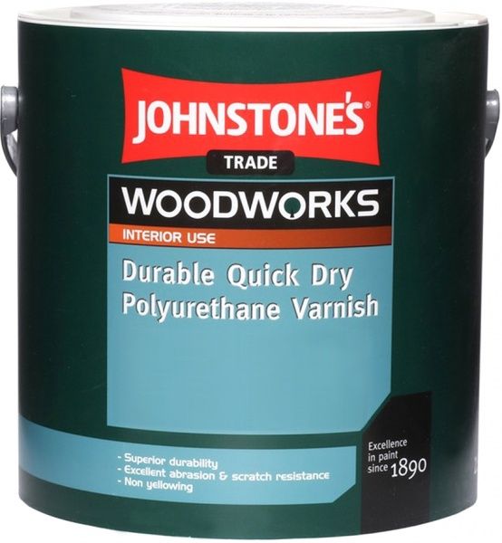Лак меблевий Durable Quick Dry Polyuretane Varnish Johnstone's глянець 2,5 л