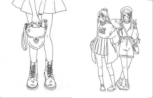 Раскраска «#girls#fashion#manga» 978-617-7853-21-2