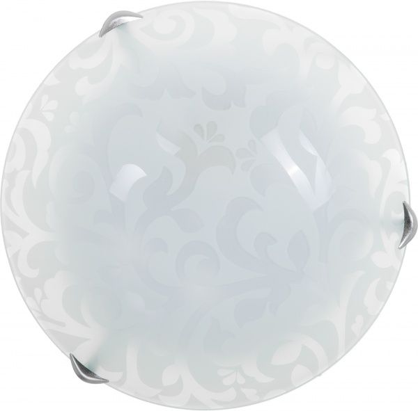 Світильник настінно-стельовий УТ Сяйво НПБ Візерунок 1x60 Вт E27 білий 2512 