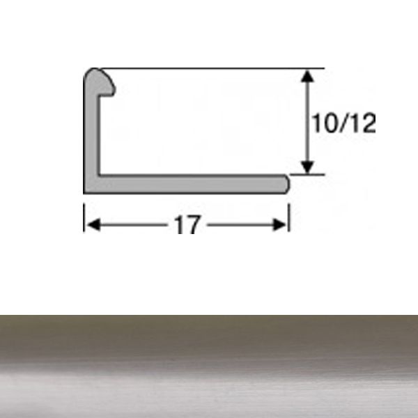 Профиль алюминиевый АП-12 для плитки TIS с отверстиями 2700 мм полированный