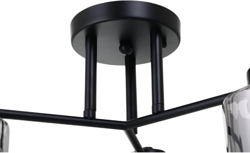 Люстра стельова Sensio Lilit 3x40 Вт E27 чорний ALG-07338/3