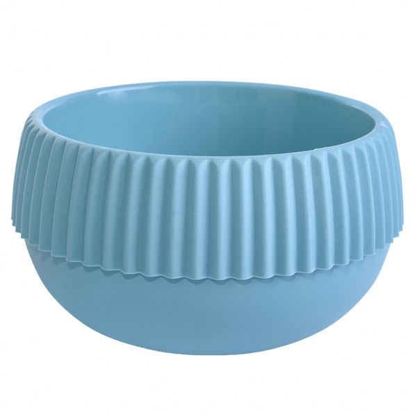 Вазон пластиковий Алеана Бохо круглий 1,4 л сизо-блакитний 