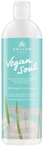 Шампунь Kallos Vegan Soul для объема с экстрактом бамбука и кокосовым маслом 1000 мл