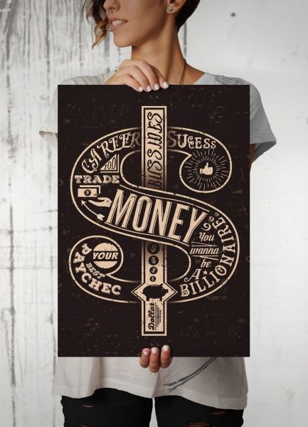 Картина Деньги 42x59,4 см Posterclub 