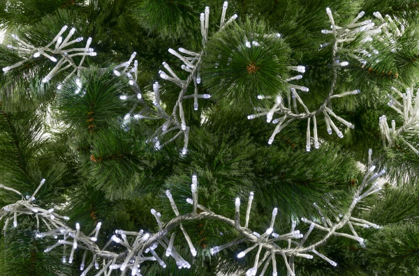 Електрогірлянда лінійна Девілон біла Снігопад 650170 вбудований світлодіод (LED) 288 ламп 1,8 м 