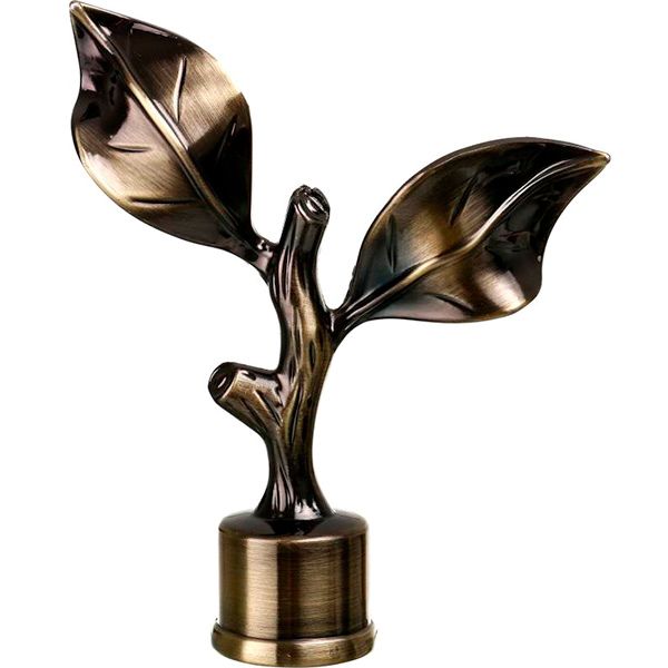 Наконечник Лист розы Cardinal наборной d16 мм античное золото 