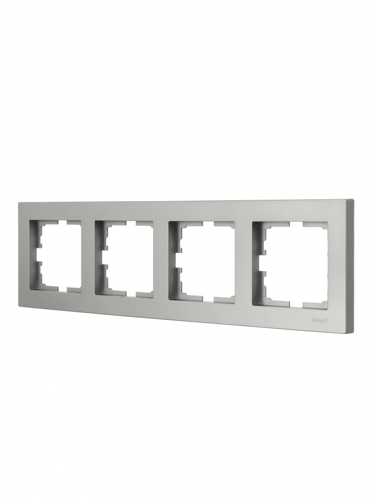 Рамка чотиримісна Lezard Vesna горизонтальна сірий 742-3500-149