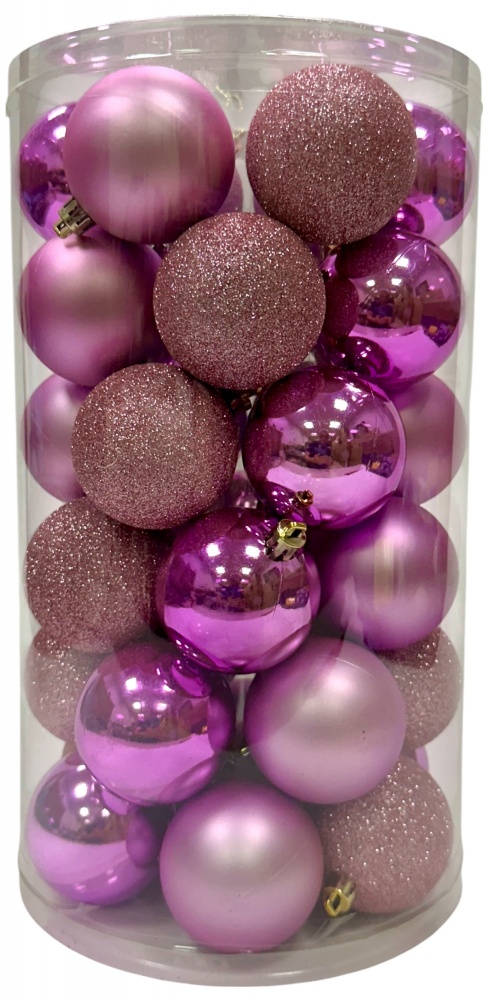 Шар новогодний делюкс микс фактур 36 шт 6 см в ассортименте