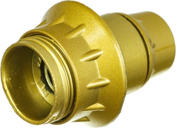 Патрон електричний Electraline E14 пластик золотий 71134