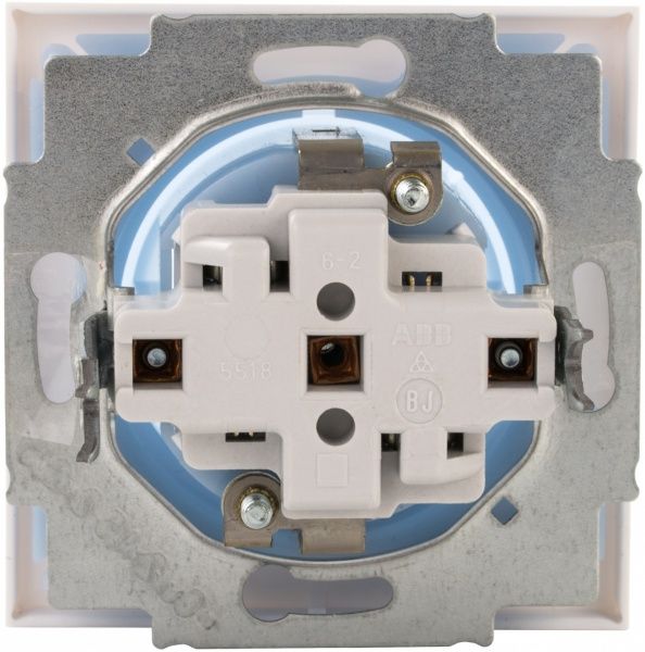 Розетка із заземленням ABB Neo SCHUKO 16 А 250 В зі шторками блакитний