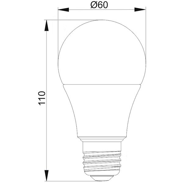 Лампа світлодіодна IEK ECO 11 Вт A60 матова E27 220 В 6500 К 