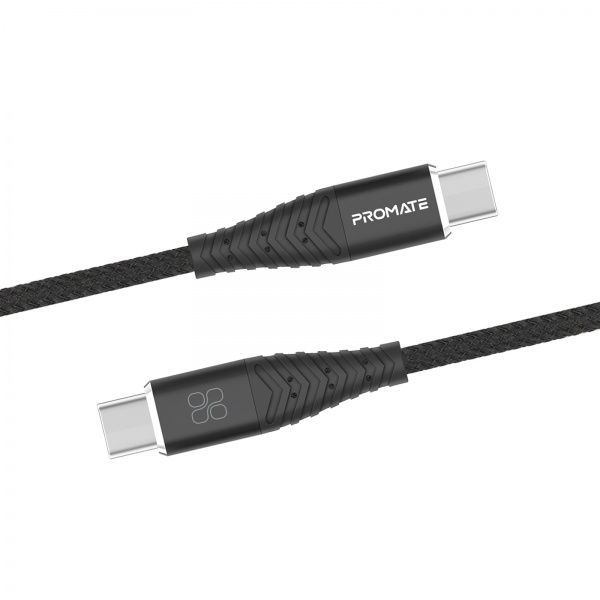 Кабель Promate cCord-2C USB-C to USB-C 3А 1 м чорний (ccord-2c.black) 