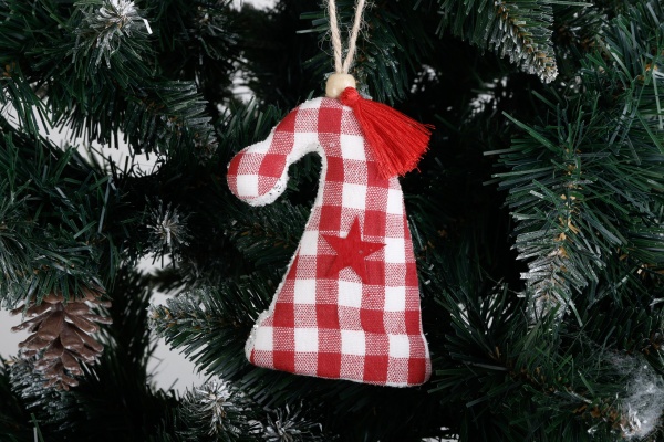 Декоративна підвіска Shunda ковпак пінопластовий 12 см червоний SDH2111312WR