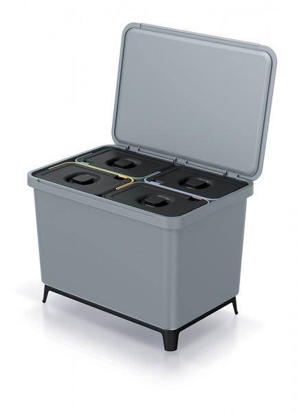 Контейнер для мусора PRP Systema 40 л серый 62868-429