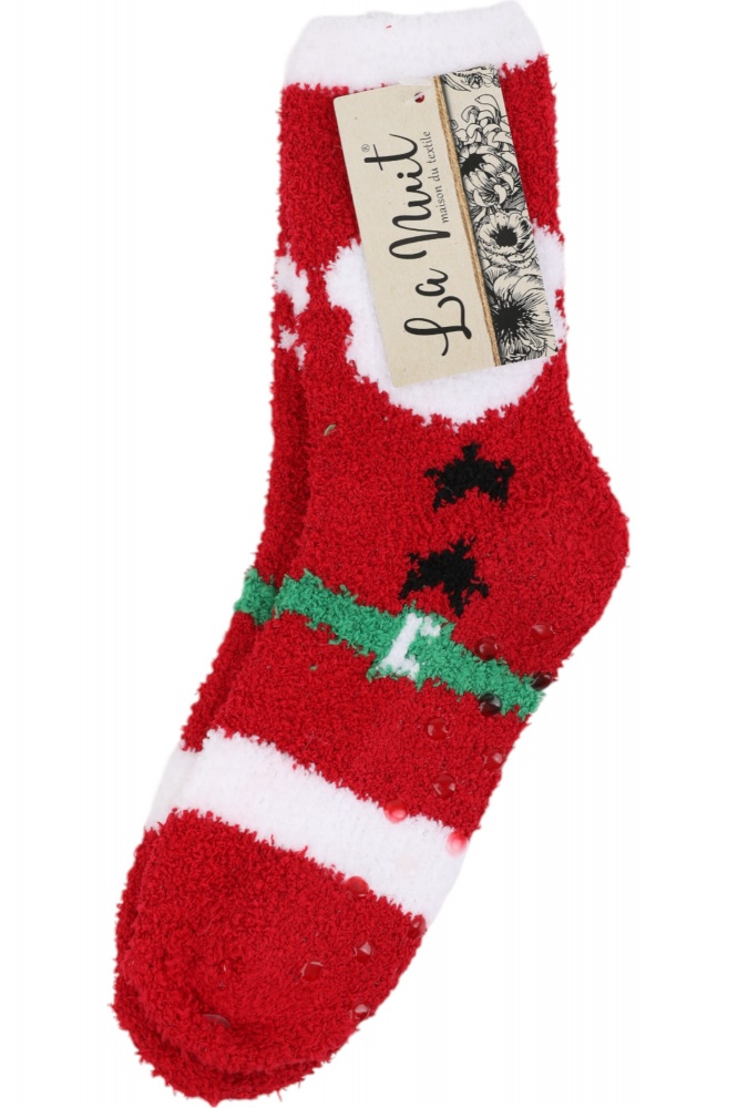 Шкарпетки жіночі La Nuit Home Санта, р.one size червоний