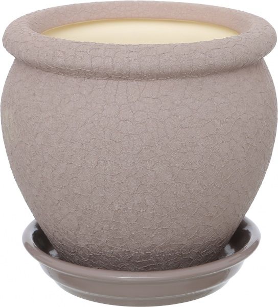 Горшок Ориана-Запорожкерамика Вьетнам №4 шелк круглый 1,5л аметист (011-4-137) 