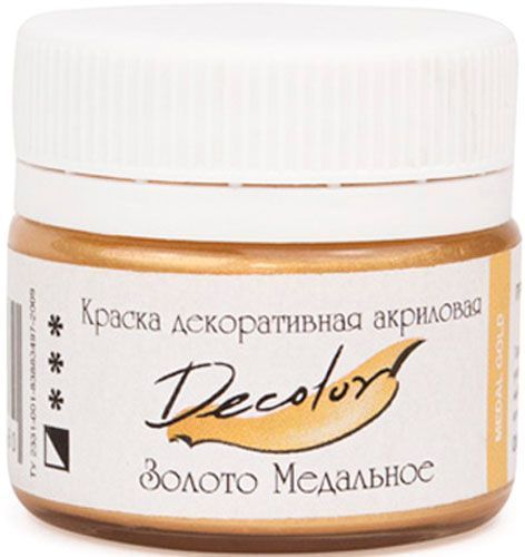 Акрил для декора Золото Медальное 500 мл Деколор ТАИР