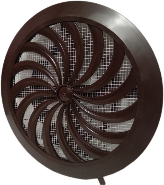 Гратка для вентиляції Т-88К 180x180 мм пластик коричневий 