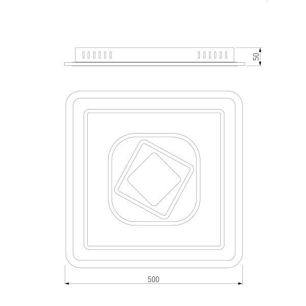Світильник стельовий Strotskis Coloris LED з пультом ДК 206 Вт білий 90215/1 