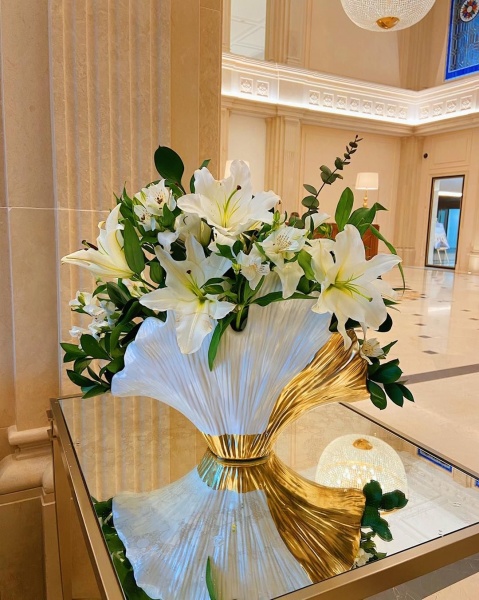 Ваза KARE Design Ginkgo Elegance 18 см белая 