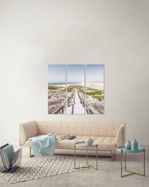 Картина модульна The Way to the Sea 3 частини 81x75 см Styler 