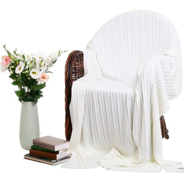 Плед Soft косы молочный 140x180 см