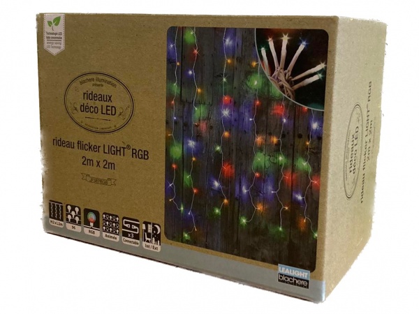 Электрогирлянда-штора Blachere RGB встроенный светодиод (LED) 96 ламп 2 м 