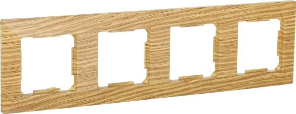 Рамка чотиримісна HausMark Alta горизонтальна дуб SNG-FRP.SQ20G4-6/Oak