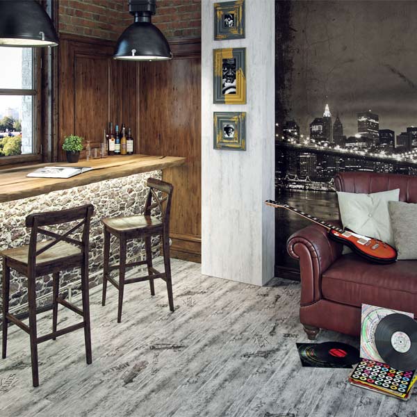 Декор Golden Tile Vesta Jazz У37990 Коричневий ректифікат 300x600 мм