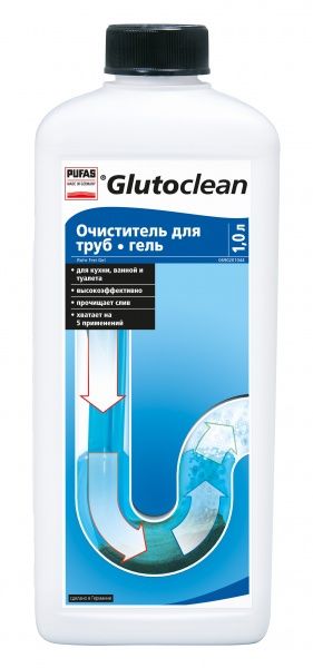 Гель для чистки труб Glutoclean 1 л