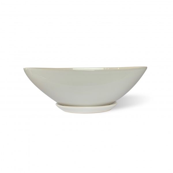 Горщик керамічний Резон Човник овальний 0,7л білий 