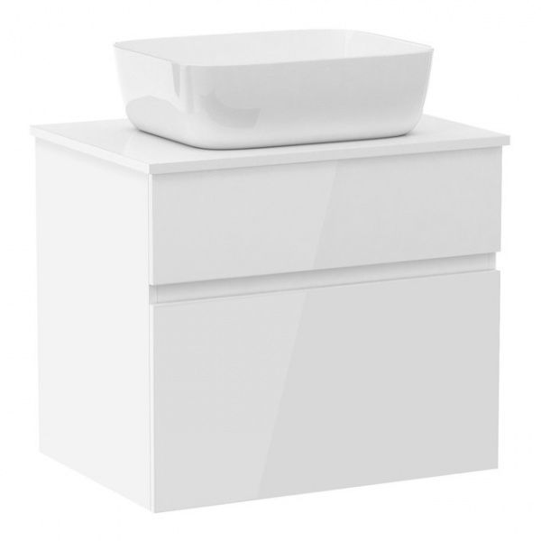 Тумба підвісна Imprese Blatna L 70 см f32708W зі стільницею і умивальником біла