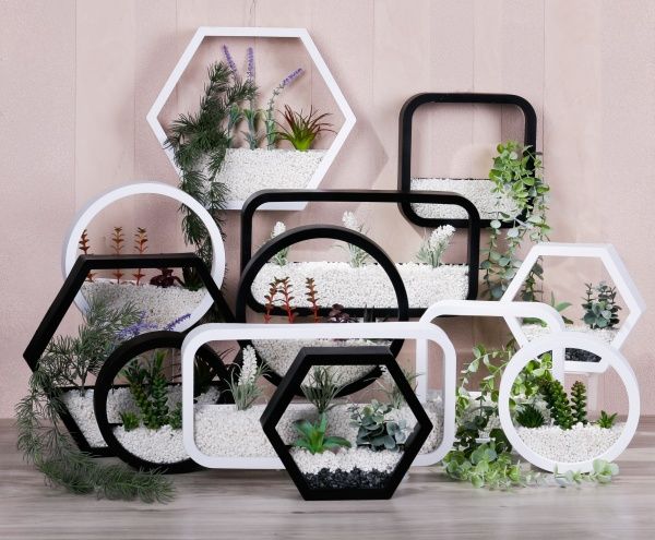 Декор настінний Nature круглий 20x20 см чорний 