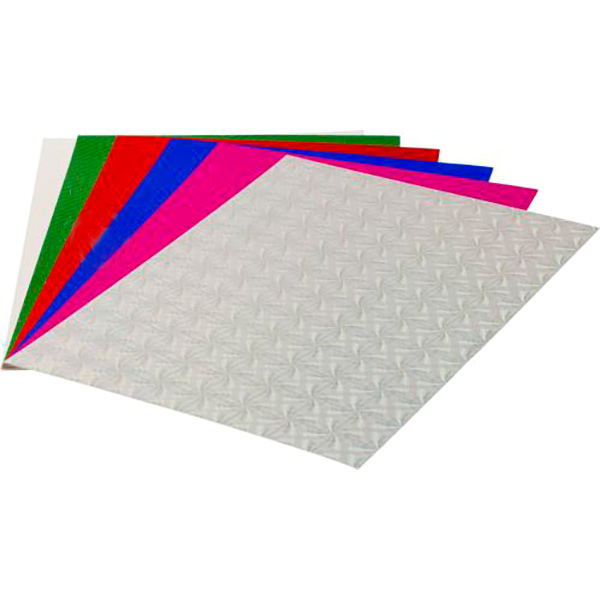 Картон металлизированный голографический А4 6 л. 6 цветов Тікі