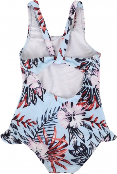 Купальник для девочек Пальмы р.110–116 голубой 