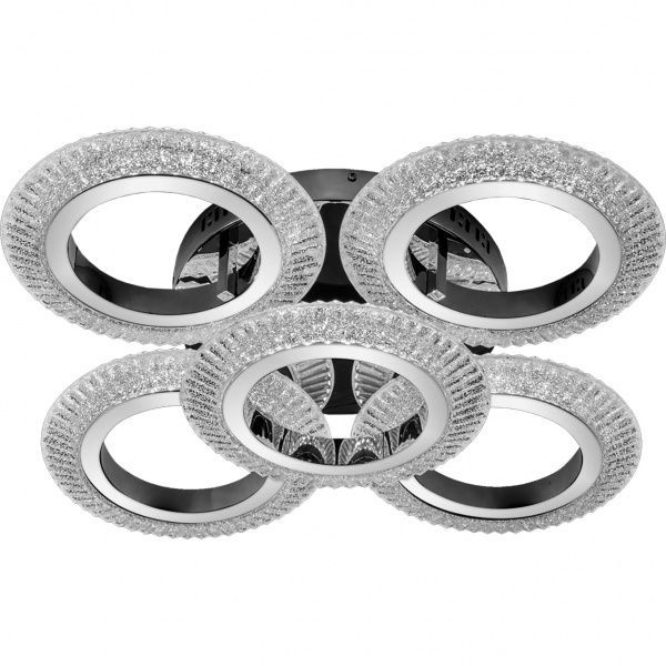 Люстра світлодіодна Hopfen 90 Вт хром ROMANTIC 4+1B 90W 