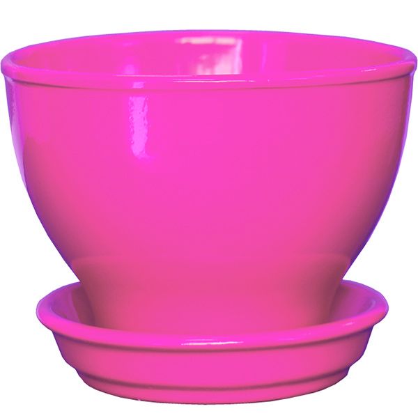 Горшок цветочный Ориана-Запорожкерамика Бонсайница 1 л глянец фуксия 