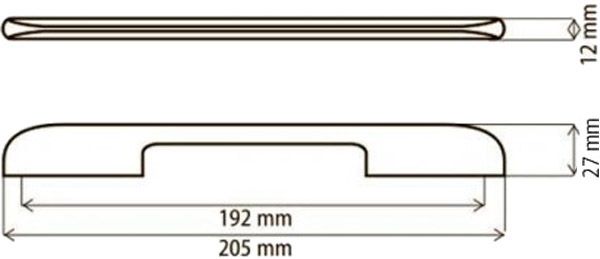 Меблева ручка D-704 G6-NW 192 мм матовий хром DC