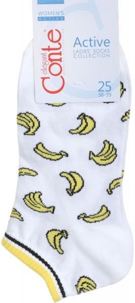 Носки женские Conte ACTIVE (короткие) 17С-31СП 111 р. 25 белый с рисунком 1 шт. 